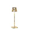 Poldina micro batterilampe / bordlampe, capriblå/antik guld