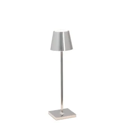 Poldina micro batterilampe / bordlampe, blank krom