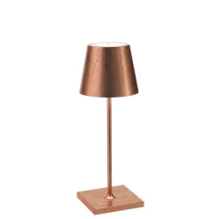 Poldina mini batterilampe / bordlampe, antik kobber
