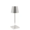 Poldina mini batterilampe / bordlampe, blank krom