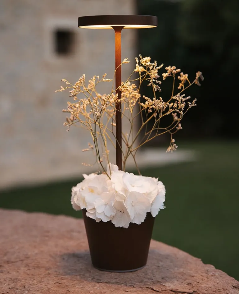 Poldina Reverso batterilampe / bordlampe, corten
