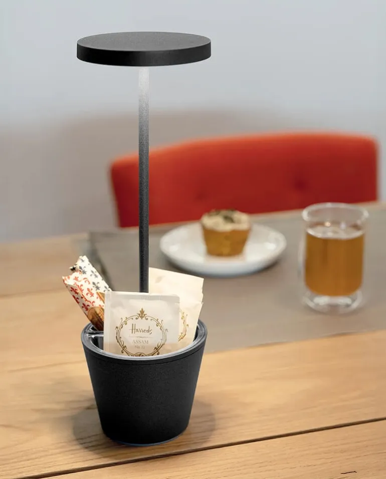 Poldina Reverso batterilampe / bordlampe, mørkegrå