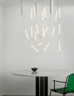 Reb lampe 8, hvid