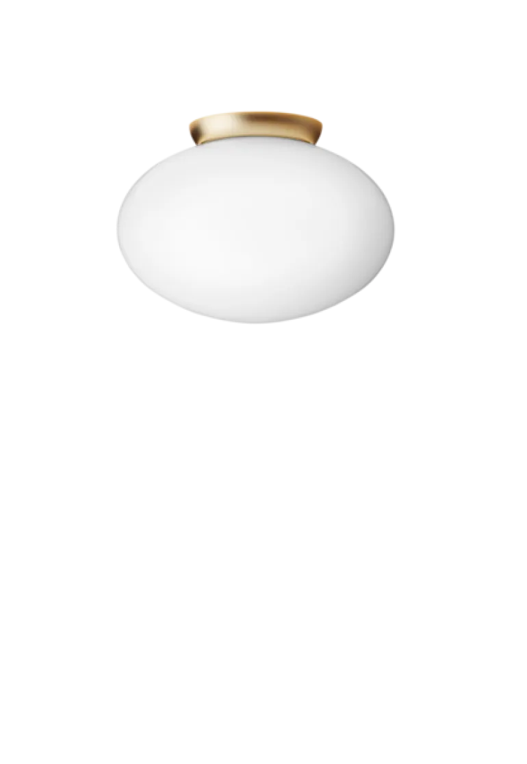 Rizzatto 301 loftlampe, satin brass/opal