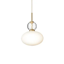 Rizzatto 32 pendel, satin brass/opal