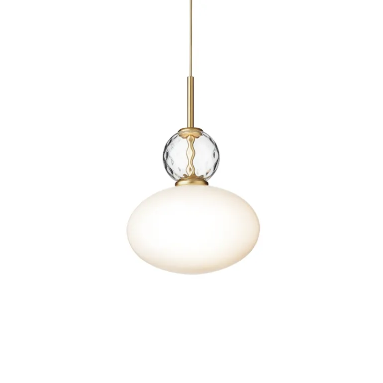 Rizzatto 32 pendel, satin brass/opal