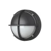 Skot LED udendørs væglampe / loftlampe, halvafskærmet opal/grafit