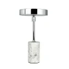 Starlight LED batteri- / bordlampe, grå marmor/krom