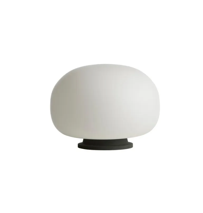 Supernate bordlampe Ø28, opal/sort