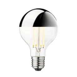 Topforspejlet Globe LED Ø80 Crown, sølv