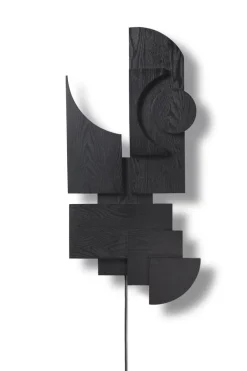 Totem Deco væglampe, sort