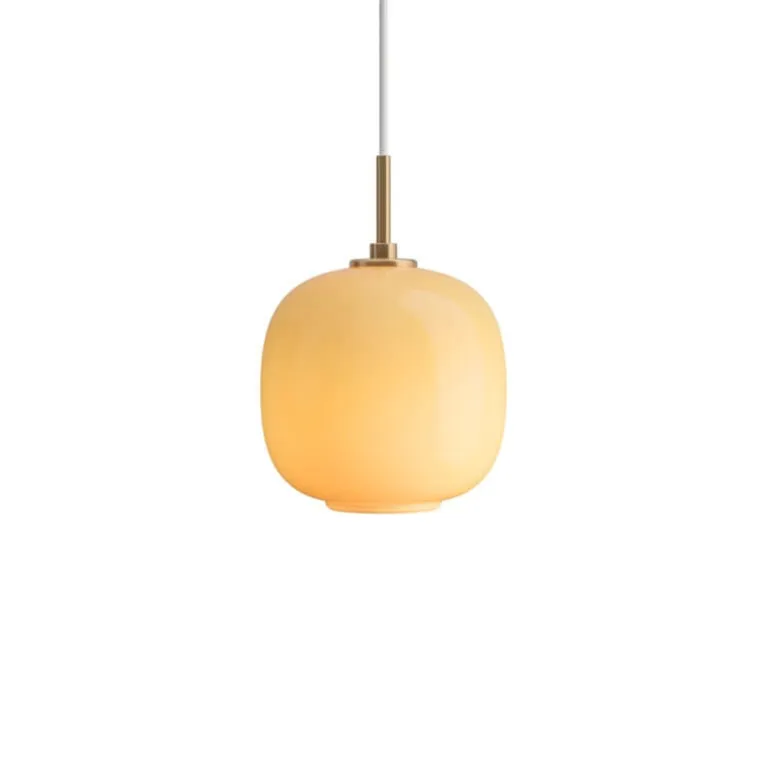 VL45 Radiohus Ø17,5 pendel, messing/amber